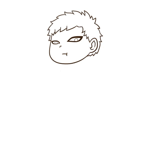 图解如何快速画出《火影忍者》中砂之国的风影我爱罗