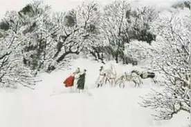 唐诗三百首幼儿早教视频，一首让小朋友体验雪景，感受到友情的诗图片