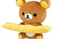 兼顾治愈&解乏：万代推出轻松熊靠垫手枕图片