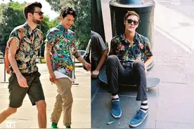 型男：春夏必备印花、碎花衬衫，鲜艳焦点单品让青春气息大爆发！图片