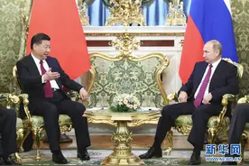 习近平同俄罗斯总统普京举行会谈图片