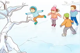 儿童安全教育 结冰的湖面上隐藏着许多的危险，玩时要注意安全