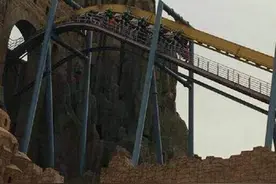 北京欢乐谷过山车停半空游客倒悬 回应：小鸟触发保护装置图片