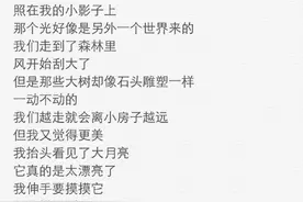 黄磊10岁女儿多多作诗：我和我的小影子，网友：别人家的小才女图片