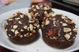 低卡香蕉黑巧克力碎麦芬图片