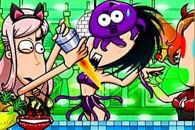 屌德斯解说 模拟调酒师2 美女调酒师喝酒后变身异形外星人！视频封面