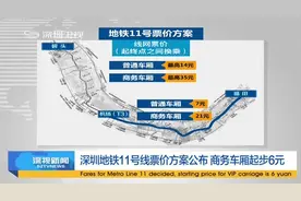深圳地铁11号线票价方案公布 商务车厢起步6元视频封面