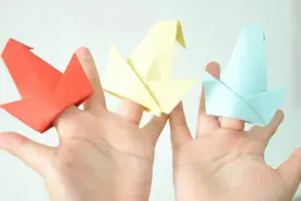 简单好玩的亲子手工折纸——小帽子图片