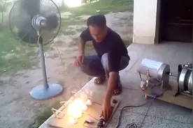 国外男子自制发电机，不用任何燃料电力强劲，整个家基本够用！视频封面