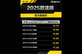 2025款大众速腾上市，起售价为12.79万元图片