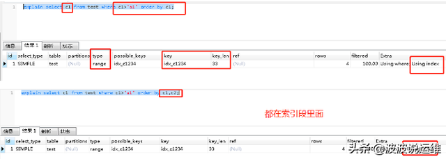 mysql数据库ORDER BY优化总结(为排序使用索引)