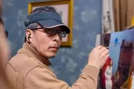 一幅画卖6千万的冷军，谁说他拿笔就只会抠细节？看他是怎么画的图片