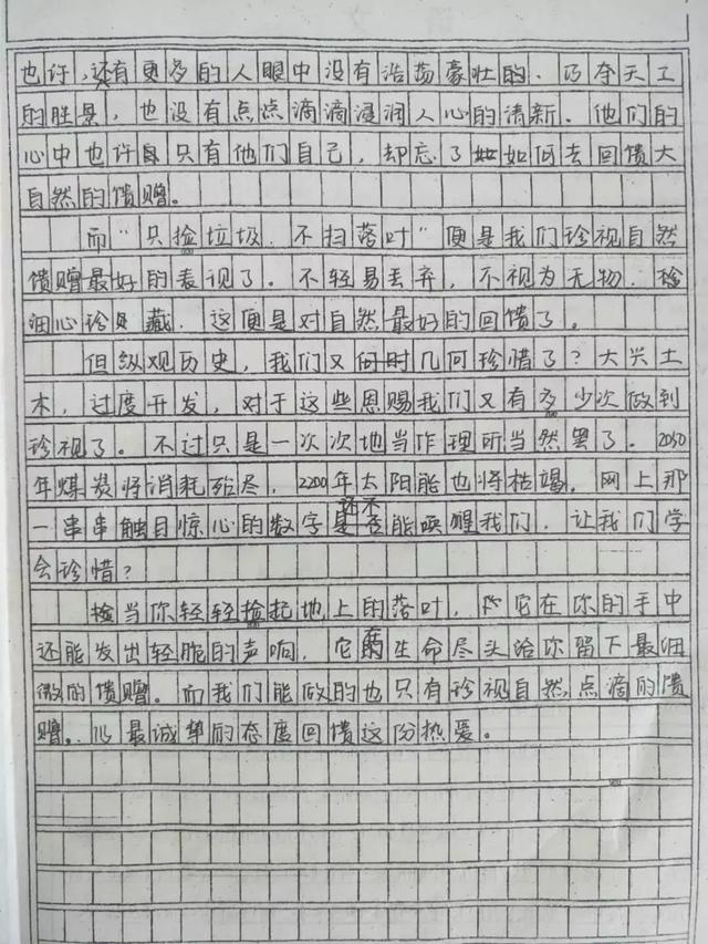 珍惜自然点滴馈赠——落叶的遐想|陈小璇(指导老师:吴秀明)