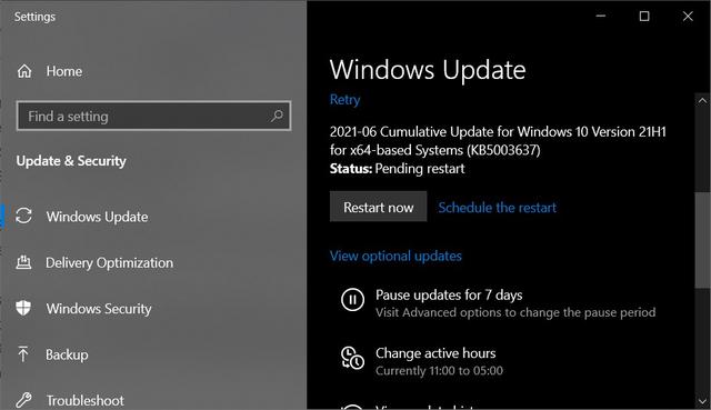 微软 Win10 21H1 Build 19043.1052 更新正式发布