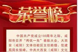 两优一先丨文体功能区主任助理、住建局局长侯峰荣获“咸阳市优秀共产党员”称号图片