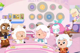 喜羊羊：善良的暖羊羊也被拟人化，紫发形象少女感十足图片