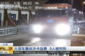 无锡大货车司机搞事情！收费站集体冲卡逃费，9人被判刑视频封面