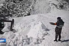 西藏国道318西藏然乌段发生雪崩图片