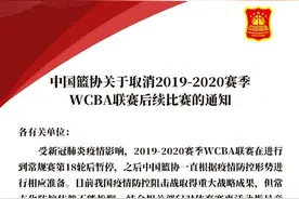中国篮协：本赛季WCBA联赛后续比赛取消图片