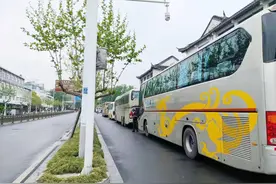 旅游大巴乱停 市民出行“添堵”图片