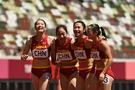 中国女子4×100米接力拿下第六，姑娘们的坚守令人动容图片