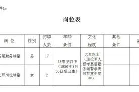 武陵公安分局公开招聘19名警务辅助人员 网上报名入口9月6日开启图片