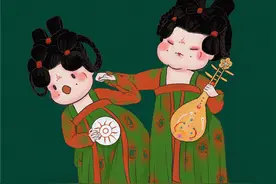 手绘版《唐宫夜宴》用插画为中国传统美学加油鼓劲图片