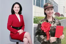 22岁女主持人参军，太飒了图片