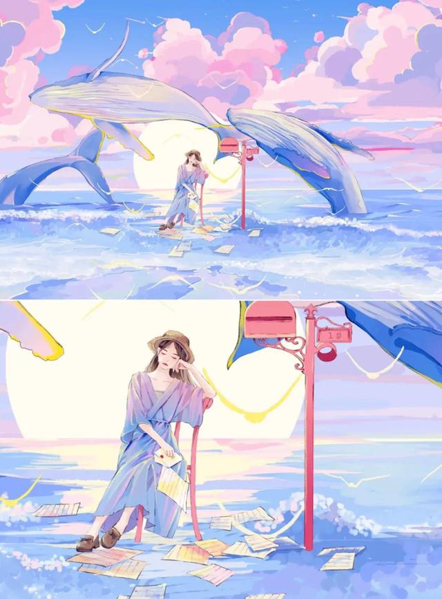 插画分享|童话少女梦 梦幻色彩明亮美好