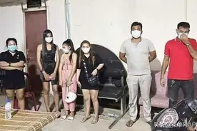 柬埔寨一KTV私自营业，17人被捕图片