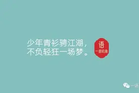 少年青衫骋江湖，不负轻狂一场梦图片