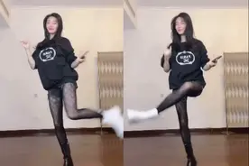 43岁爱戴鼻梁高耸大变样，穿透肤黑丝高抬腿，扭腰摆胯大秀热舞图片