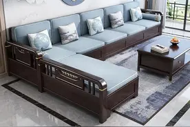 真皮沙发过时了，“新中式”沙发一出，整洁美观，拍照给大家看看图片