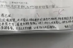 小学生试卷意外走红，妈妈评语“火了”，老师看后却直摇头图片