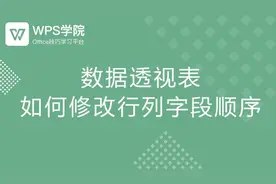 数据透视表小技巧：如何修改行列字段顺序视频封面