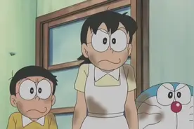 大雄爸爸说出了通关密码吃光了炸虾，妈妈狠生气