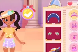 小公主要去商场购物，把自己打扮得很漂亮，适合购物的造型