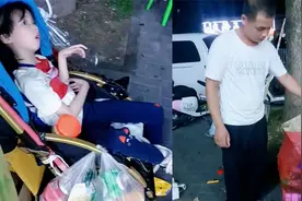 7旬老人深夜推8岁残疾孙女拾荒，女孩坐车里哭，老人边哄边捡废品视频封面