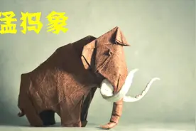 立体折纸之憨憨的猛犸象，时间虽长，其实简单易学