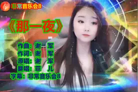 菲儿演唱《那一夜》，伤感歌曲，太好听了！视频封面