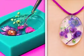 DIY小教程：自制树脂项链和耳环，和各种晶莹剔透的饰品！超美的视频封面