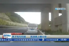 昆石高速宜良段|男子驾车犯了困   高速路上睡大觉视频封面
