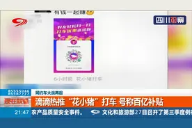 网约车大战再起！滴滴热推“花小猪”打车，号称百亿补贴