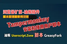 浏览器扩展油猴插件，脚本的安装与使用视频封面