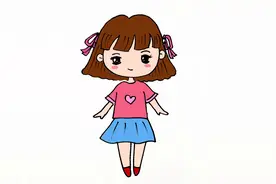简笔画教程 学画可爱的小女孩，抽空陪孩子一起画