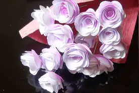 手工剪纸教程，立体玫瑰花的制作方法，剪出来的更漂亮！视频封面