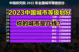2023年最新中国城市等级划分出炉！一线城市4个，二线城市12个视频封面