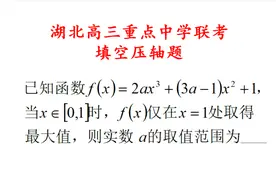 高三数学，湖北重点中学联考填空压轴题，分类讨论思想视频封面