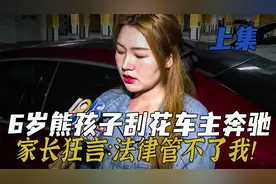 家长辱骂车主录像！熊孩子刮花车主奔驰，家长狂言：法律管不了我视频封面