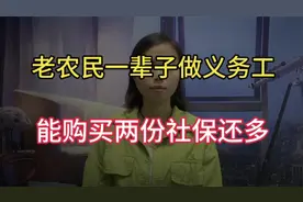 老农民一辈子做的义务工，能买两份社保还多，还要说是吃白食吗？视频封面